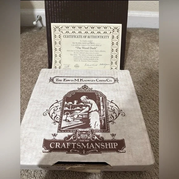 3rd Edwin M. Knowles Living With Nature, by Bart Jerner. The Wood Duck plate - Picture 4 of 6